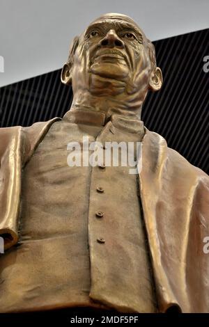 Musée de la Statue de l'unité, statue colossale de Vallabhbhai Patel, plus haute statue du monde, située dans la colonie de Kevadia, Gujarat, Inde Banque D'Images