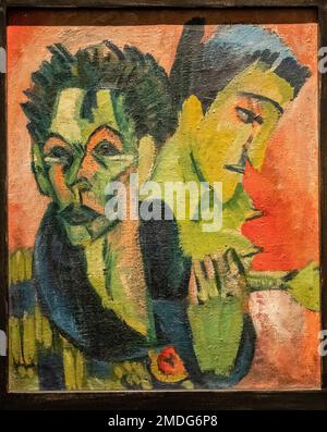 Ernst Ludwig Kirchner, autoportrait d'une fille, Nouvelle Galerie nationale, Berlin, République fédérale d'Allemagne Banque D'Images