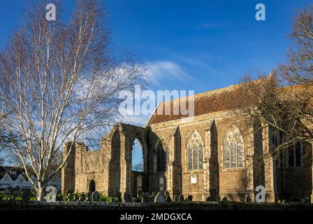 L'église de Saint Thomas, au centre de Winchelsea, sur le haut weald East Sussex, au sud-est de l'Angleterre Banque D'Images