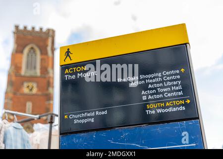 Acton Vale, Londres, Photographie locale Banque D'Images