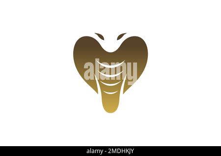 Illustration du symbole vectoriel du logo de la tête de Cobra Creative Serpent Illustration de Vecteur