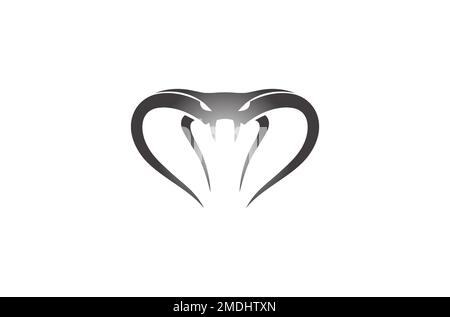Illustration du symbole vectoriel du logo de la tête de Cobra Creative Serpent Illustration de Vecteur