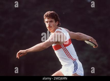 Muelheim, Allemagne. 19th mai 2008. ARCHIVE PHOTO: Juergen Hingsen aura 65 ans sur 25 janvier 2023, Juergen HINGSEN, Allemagne, GER, BRD, athlétisme, athlétisme, décathlon, décathlon, action discus jeter discus jeter, photo date inconnue, ?SVEN SIMON#Prinzess-Luise-Strasse 41#45479 Muelheim/Ruhr #tél 0208/9413250#fax. 0208/9413260# Postgiro Essen n° 244 293 433 (BLZ 360 100 43) n° www.SvenSimon.net. Credit: dpa/Alay Live News Banque D'Images