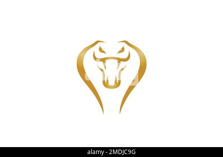 Illustration du symbole vectoriel du logo de la tête de Cobra Creative Serpent Illustration de Vecteur