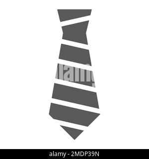 Cravate glyphe icône, vêtements et classique, cravate signe, graphiques vectoriels, un motif Uni sur un fond blanc, eps 10. Illustration de Vecteur