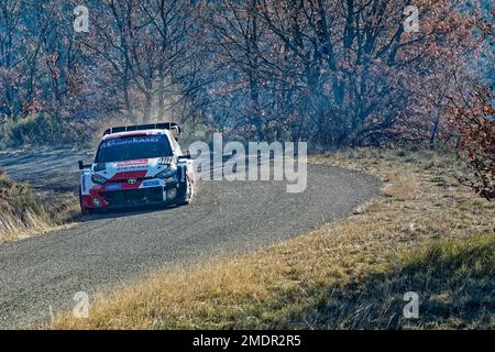 WRC MONTE CARLO 2023 Rovanperä Kalle - Halttunen Jonne ES10/13 , Puimichel, FRANCE, 21/01/2023 Florent 'MrCrash' B. Banque D'Images