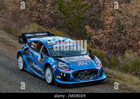 WRC MONTE CARLO 2023 Serderidis Jourdan - Milotte Frédéric ES10/13 , Puimichel, FRANCE, 21/01/2023 Florent 'MrCrash' B. Banque D'Images