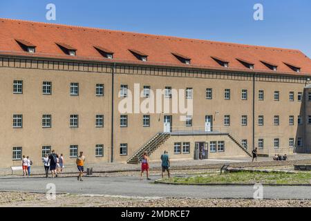 Bâtiment de chambre, camp de concentration en hêtres, Thuringe, Allemagne Banque D'Images