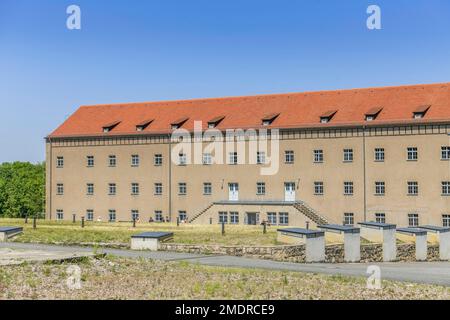 Bâtiment de chambre, camp de concentration en hêtres, Thuringe, Allemagne Banque D'Images