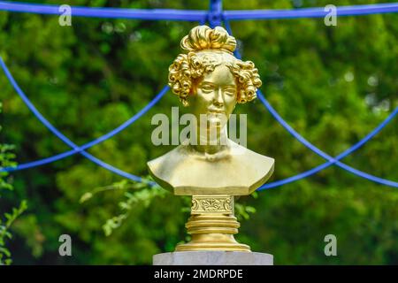 Buste de Henriette Sontag, Fuerst-Pueckler-Park Branitz, Cottbus, Brandebourg, Allemagne Banque D'Images