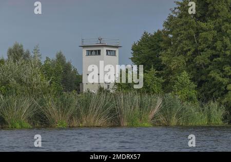 Tour de la frontière de Nieder Neuendorf, Hennigsdorf, Brandebourg, Allemagne Banque D'Images