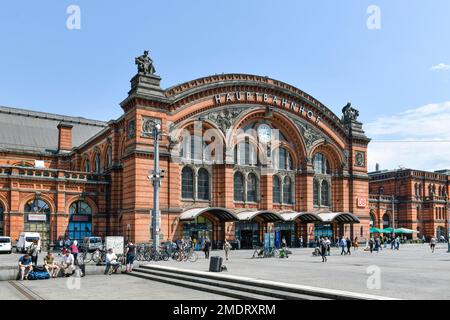 Gare principale, Bahnhofsplatz, Brême, Allemagne Banque D'Images