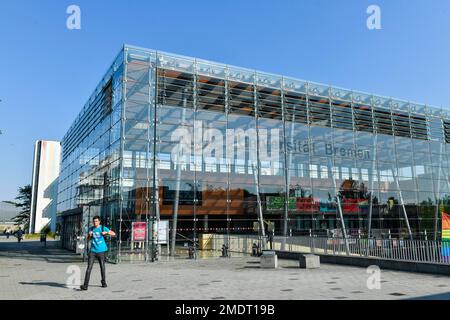 Salle de verre, Maison d'étudiant, Université, Bibliothekstrasse, Brême, Allemagne Banque D'Images