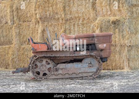 Tracteur à chenilles Fiat Banque D'Images