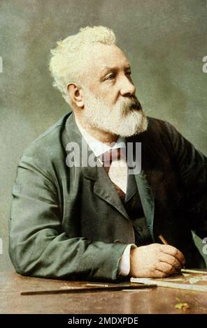 Portrait de Jules Verne - écrivain français Banque D'Images