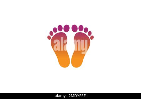 créativité abstrait pieds pied soins de la peau logo vecteur symbole icône illustration design Illustration de Vecteur