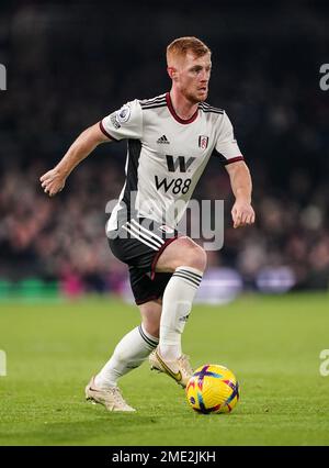 Harrison Reed de Fulham pendant le match de la Premier League au Craven Cottage, Londres. Date de la photo: Lundi 23 janvier 2023. Banque D'Images