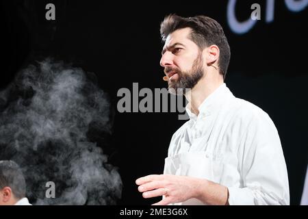 Madrid, Espagne. 23rd janvier 2023. Chef italien Massimiliano Alajmo lors de l'édition du Congrès International gastronomique Fusion de Madrid à l'IFEMA À MADRID. 23 janvier 2023 Espagne (photo par Oscar Gonzalez/NurPhoto) Credit: NurPhoto SRL/Alay Live News Banque D'Images