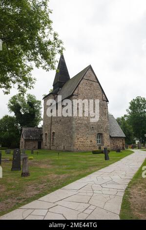 Église de Hossmo, municipalité de Växjö, comté de Kronoberg, Suède Banque D'Images