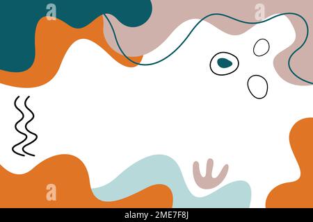 Motif terre cuite dessiné à la main, vecteur d'arrière-plan. Fond de formes abstraites plates dessinées à la main Illustration de Vecteur