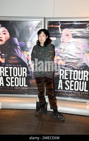 JI-min Park, actrice principale du film Retour À Séoul (Retour à Séoul) lors de la première du film Retour à Séoul de Davy Chou à la Bibliothèque sur 23 janvier 2023 en MK2 à Paris, France. Photo de Tomas Stevens/ABACAPRESS.COM Banque D'Images