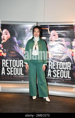 Leanna Chea, actrice lors de la première du film Retour à Séoul de Davy Chou à la Bibliothèque sur 23 janvier 2023 de MK2 à Paris, France. Photo de Tomas Stevens/ABACAPRESS.COM Banque D'Images