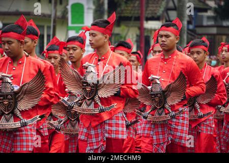 Indonésien apportez le symbole national, garuda pancasila Banque D'Images
