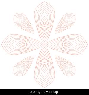 Magnifique décoration décorative à fleurs. élément pour la conception. Banque D'Images