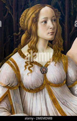 Mars et Vénus, Sandro Botticelli, vers 1485, détail Banque D'Images