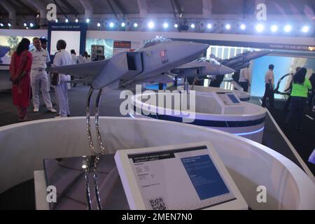 Bengaluru, Karnataka Inde- 20th février 2019. AMCA a été exposé à Aero India. Banque D'Images