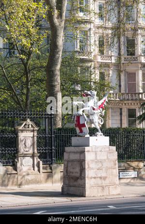 Ville de Londres Dragon Western Boundary Mark, Temple, Londres, Angleterre Banque D'Images