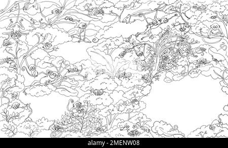 Singes dans les arbres Banque D'Images