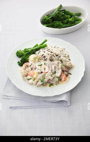 Blanquette de veau, ragoût de veau français Banque D'Images