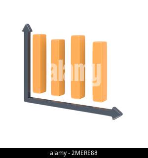 diagramme graphique simple dessin animé 3d rendu Banque D'Images