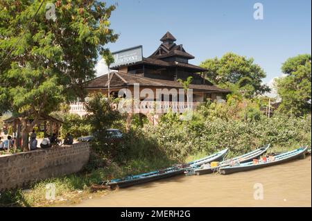 Myanmar, Birmanie orientale, lac Inle, Viewpoint Hotel Banque D'Images