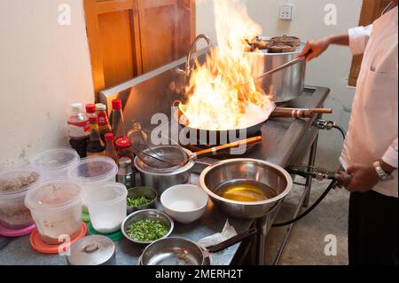 Myanmar, Birmanie orientale, lac Inle, restaurant Live Dim Sum House Banque D'Images