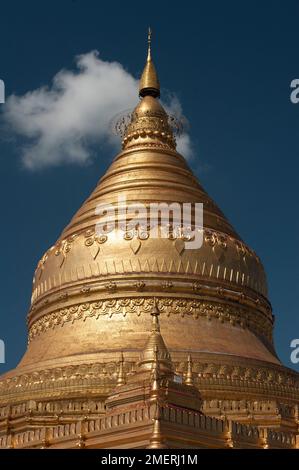 Myanmar, Myanmar occidental, Bagan, Shwezigon Paya, pagode centrale Banque D'Images