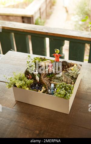 Mini-jardin de ferme pour enfants Banque D'Images