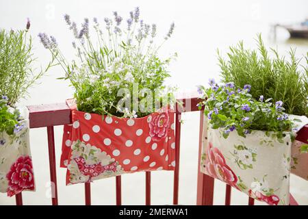 Jardinières de style sac à selle Banque D'Images