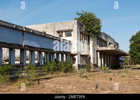 Gare de Derelict, ville de Jaffna, province du Nord-est, Sri Lanka Banque D'Images