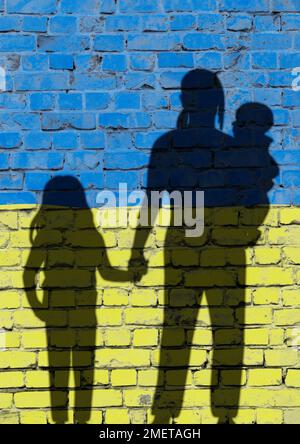 Image symbolique sur le thème de la cohésion dans la société ukrainienne Banque D'Images