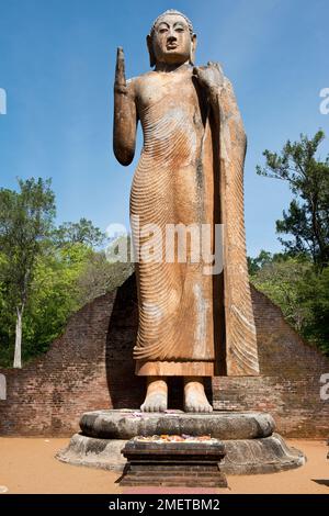 Maligawila, Monaragala, province d'Uva, Sri Lanka, statue de Bouddha Banque D'Images