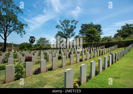 Province du Nord-est, Sri Lanka, Trincomalee, cimetière de guerre du Commonwealth Banque D'Images