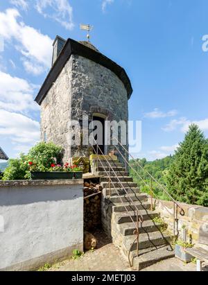 Tour verte du 13th siècle, partie de la cité médiévale fortifications, Vieille ville, Arnsberg, pays aigre, Rhénanie-du-Nord-Westphalie, Allemagne Banque D'Images