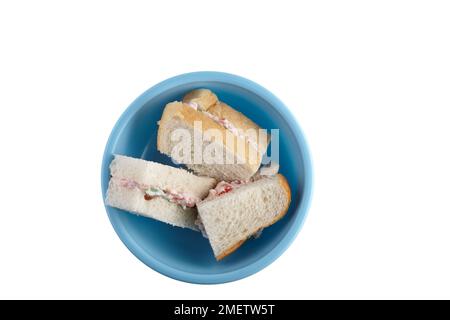 Mini-sandwiches à la ricotta et aux tomates Banque D'Images