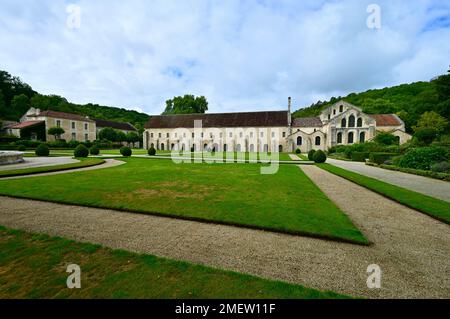 L'Abbaye cistercienne de Fontenay, France, fondue 1118 de Bernard de Clairveux - 1791 Banque D'Images