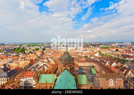 Vue panoramique sur Strasbourg, Alsace, France Banque D'Images