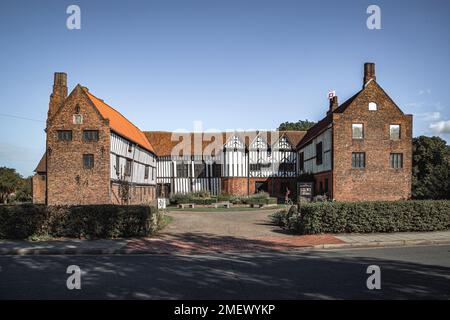 L'aile ouest et la grande salle de Gainsborough Old Hall, qui a plus de 500 ans et l'un des plus conservés manoir médiéval en Angleterre. Banque D'Images