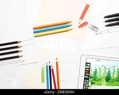 Fournitures d’art Banque D'Images