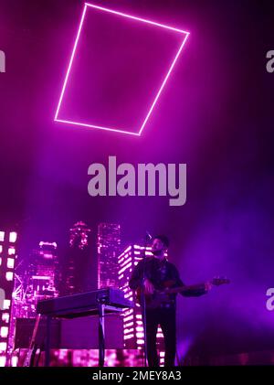 Le 1975 en concert du Barclays Center de New York Banque D'Images